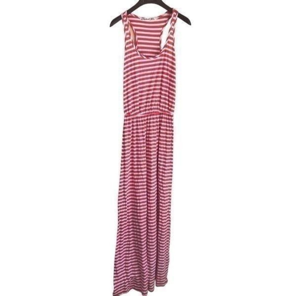 Michael Stars Womens The Original Tee Maxi Dress Red White One Size